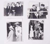 A collection of seventeen original press photo's including King Charles & Diana and the late Queen