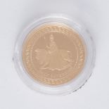 QEII 2012 Jubilee year gold half sovereign on reverse Elizabeth and the Lion, London Mint.