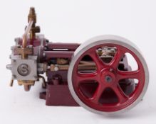 Stuart twin cylinder horizontal steam engine, 4" high and 7" long.