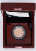 Royal Mint gold proof sovereign 2019, obverse designer Jody Clark, number 2296 from edition of 9500,