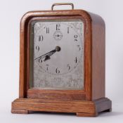 An oak cased mantle clock, John Walker, to HM the King, 1 South Molton Street, London, number