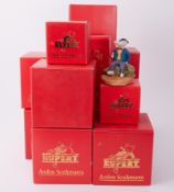 A collection of fifteen boxed Rupert's by Arden Sculptures.