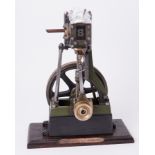 A Stuart Turner No.1 steam engine, circa 1901, 14" high.