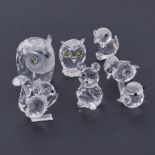Swarovski Crystal Glass, 'Owl', 'Small Duck', 'Bear', 'Chic' etc, all boxed (some damages).