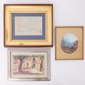 A mixed lot including a watercolour by Paul Manon and two others (3).