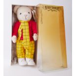 A Merrythought Rupert Bear, boxed.