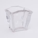 Baccarat, a glass vase (minor chip), height 15cm with mark to base.