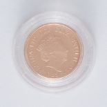 Royal Mint gold proof sovereign 2020, obverse designer Jody Clark, number 1979 from edition of 7,