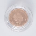 A Royal Mint full gold proof sovereign dated 2022, Platinum Jubilee, Obverse designer Jody Clark,