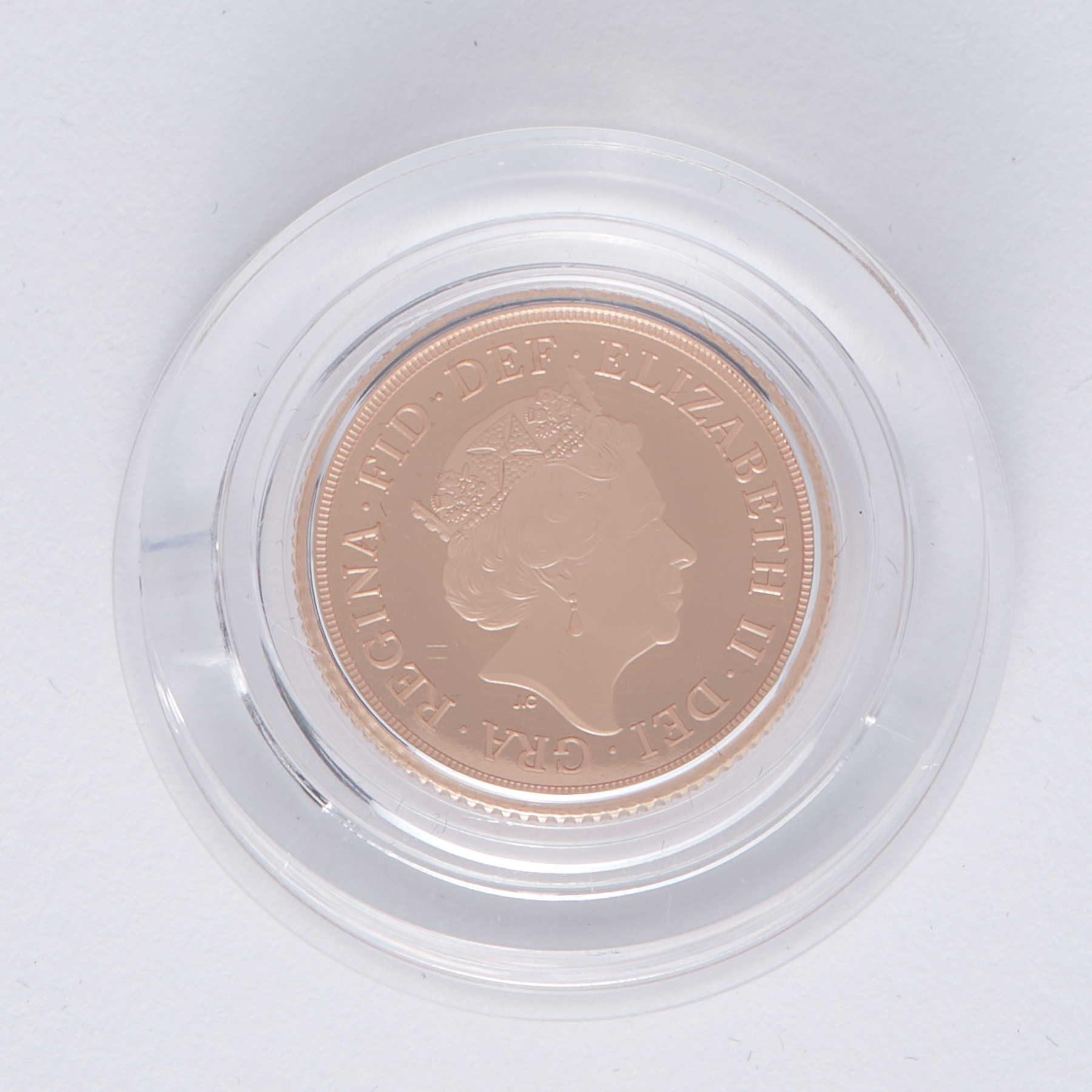 A Royal Mint gold proof half sovereign dated 2022, Platinum Jubilee, no 1251, 3.99g, Obverse