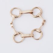 A 9ct yellow gold 'horse bit' bracelet by Equestrian Jewellery Designer Rosemary Hetherington,