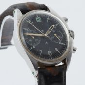 A stainless steel chronometer Military wristwatch, black dial, 36mm, stamped on backplate 0552/924-