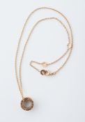 An 18ct rose gold Bvlgari B.zero1 necklace with an 18ct rose gold & black ceramic pendant, 18"