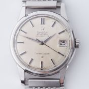 Omega, a vintage Omega Automatic Chronometer Date Constellation wristwatch, silver baton dial fitted