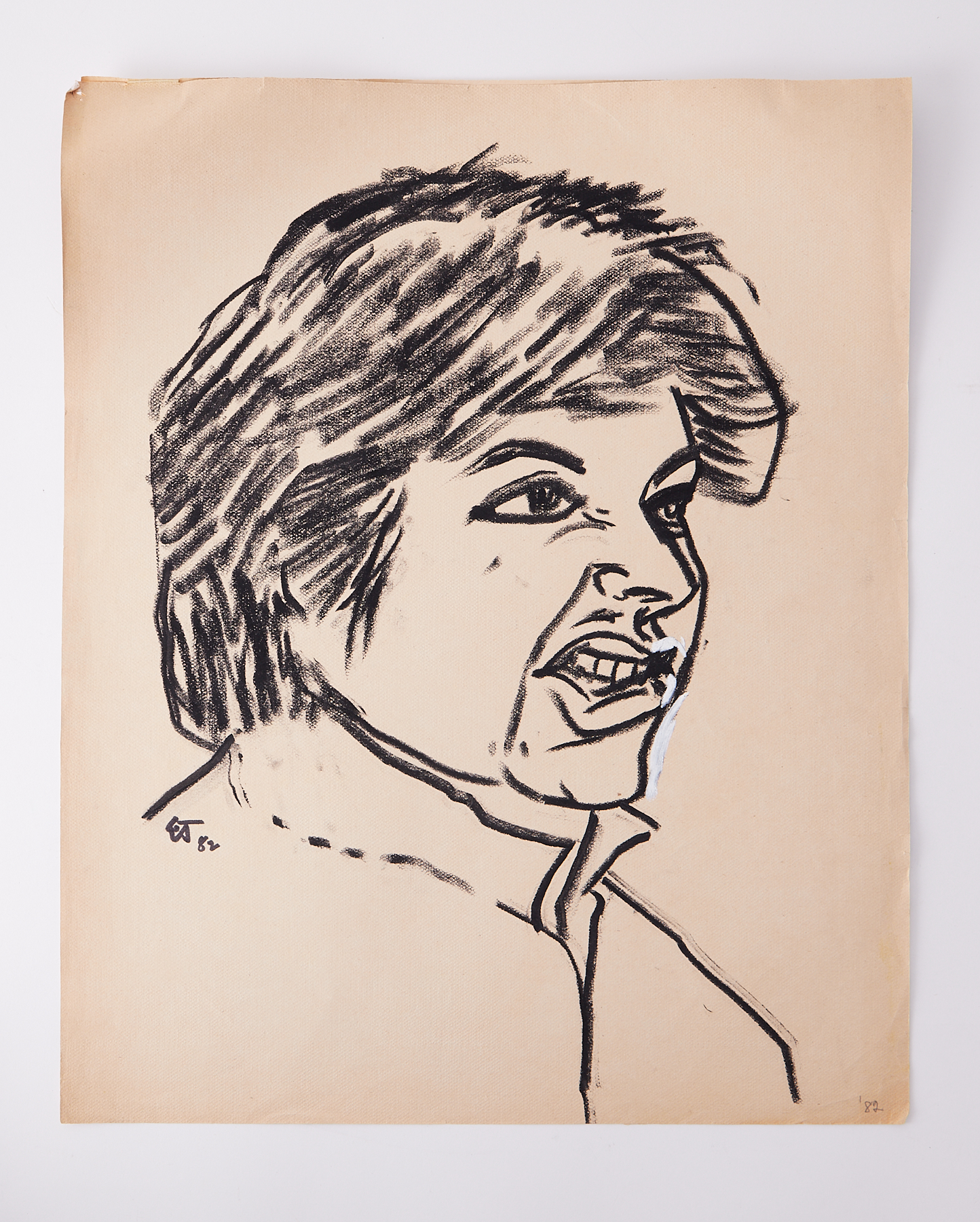 Victoria Wood a collection of preparatory sketches in charcoal and also watercolour, circa 1982 ( - Image 3 of 6