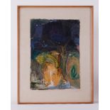Glazed frame titled 'Muckish 1' 1961, oil on paper, 57cm x 45cm