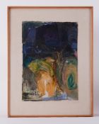 Glazed frame titled 'Muckish 1' 1961, oil on paper, 57cm x 45cm