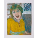 Unframed pastel ' Victoria Wood, Lancaster ' 1982, pastel on board, 50cm x 38cm