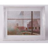 Glazed frame 'Grizedale College through Misted Window' 1978, pastel/board 37 x 50cm.