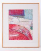 Glazed frame titled ' Nude and Bonnet' 1979, pastel/paper, 58cm x 48cm