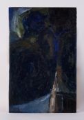 Unframed oil on board titled ' Land Formation ' c.1962, unframed oil on board , 65cm x 35cm