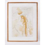 Glazed frame titled 'Townscape Forms' 1967, cont & watercolour on card, 57cm x 40cm.