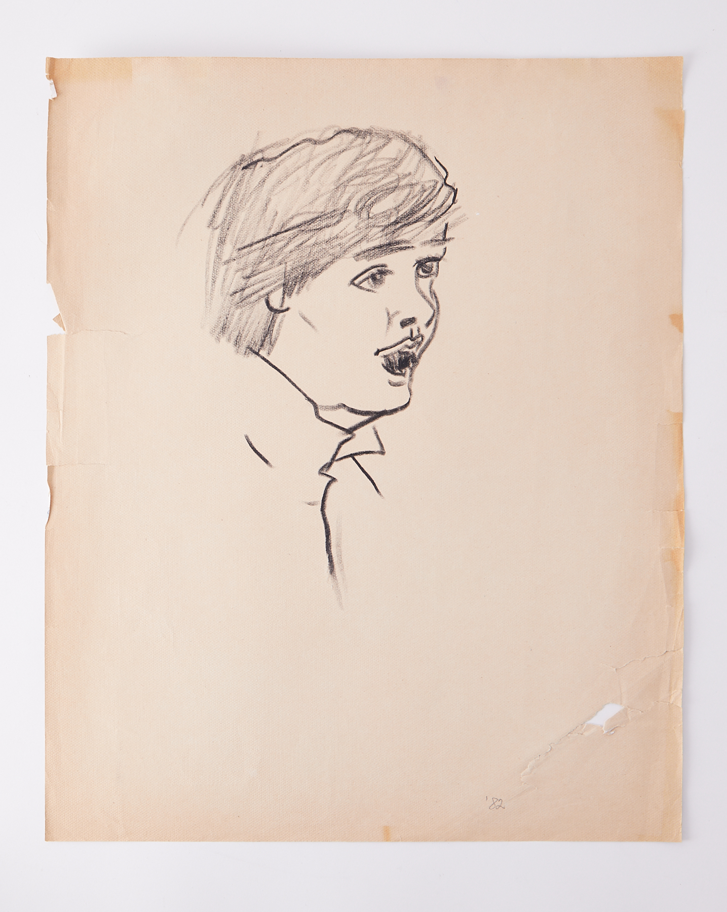 Victoria Wood a collection of preparatory sketches in charcoal and also watercolour, circa 1982 ( - Image 4 of 6