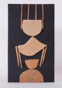 Wood collage - untitled 'Wood Collage Figure' 2006, wood collage, 45cm x 30cm