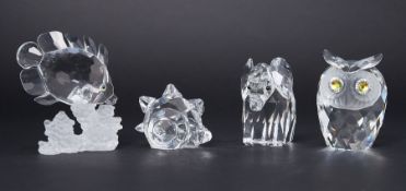Swarovski Crystal Glass, a small collection including 'Owl', 'Elephant' etc, all boxed.
