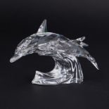 Swarovski Crystal Glass, Annual Edition 1990 'Lead Me - The Dolphins', boxed.
