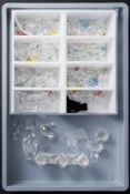 Swarovski Crystal Glass, large collection of crystals including Swans, Mice, Hedgehog etc,