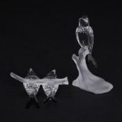 Swarovski Crystal Glass, 'Swallows', boxed (damaged).
