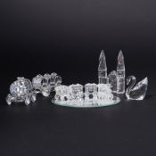 Swarovski Crystal Glass, a small collection including ''Trains', 'Swan' etc, all boxed.
