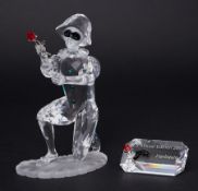 Swarovski Crystal Glass, 'SCS Annual Edition 2001 - Harlequin' with plaque, boxed.