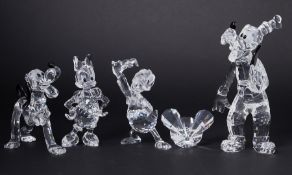 Swarovski Crystal Glass, Disney Showcase Collection including 'Daisy Duck', 'Donald Duck', '