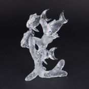 Swarovski Crystal Glass, 'School Of Fish', boxed.