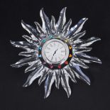 Swarovski Crystal Glass, 'Solaris Table Clock', boxed.