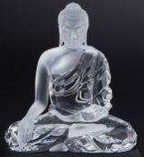 Swarovski Crystal Glass, 'Buddha', overall height including attached stand approx 14.5cm, boxed.