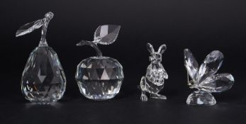 Swarovski Crystal Glass, a small collection including 'Kangaroo', 'Butterfly' etc, all boxed.