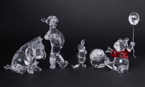 Swarovski Crystal Glass, Winnie The Pooh & Friends including 'Piglet', 'Winnie The Pooh', 'Eeyore'