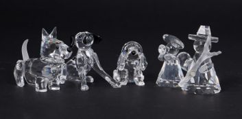 Swarovski Crystal Glass, a small collection including 'Dalmatian Puppy', 'Dog' etc, all boxed.