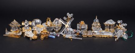 Swarovski Crystal Glass, a collection of nineteen various pieces including Journeys,