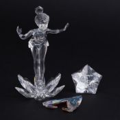 Swarovski Crystal Glass, Disney 'Tinkerbell' 2008 (damaged wings), boxed.