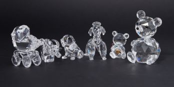 Swarovski Crystal Glass, a small collection including 'Bears', 'Poodle' etc, all boxed.