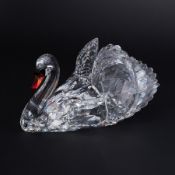 Swarovski Crystal Glass, 'Swan Graceful/Sparkling', boxed.