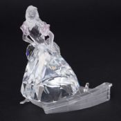 Swarovski Crystal Glass, 'Cinderella with Glass Slipper', boxed.