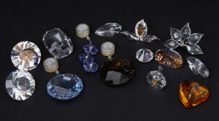 Swarovski Crystal Glass, a collection of fourteen crystals including 'Wild Flower', 'Chaton Lion