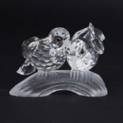 Swarovski Crystal Glass, Annual Edition 1989 'Amour - The Turtledoves', boxed.
