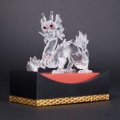 Swarovski Crystal Glass, Annual Edition 1997 'Fabulous Creatures - The Dragon' and stand, boxed.