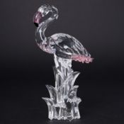 Swarovski Crystal Glass, 'Flamingo', boxed.